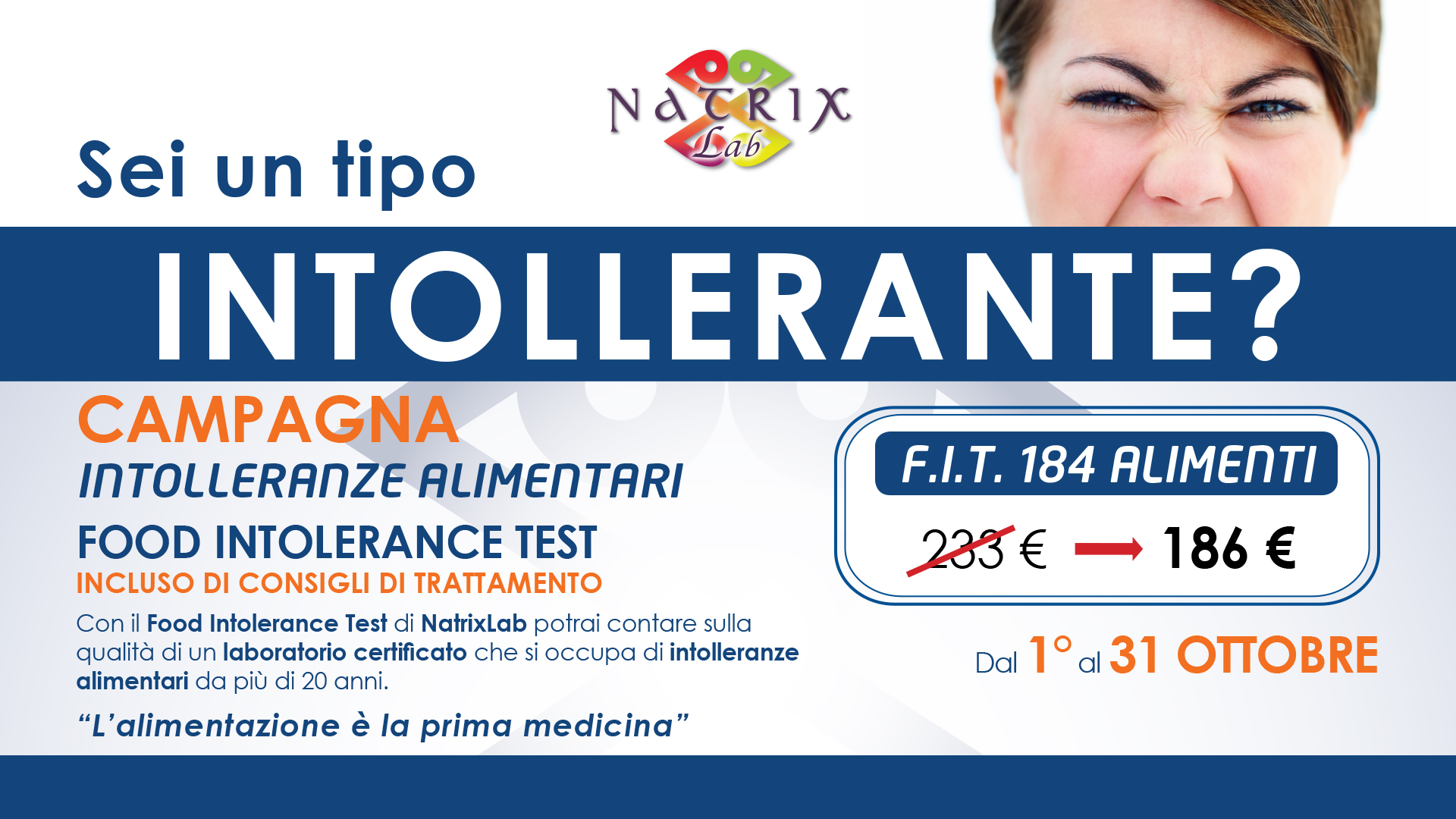 INTOLLERANZE ALIMENTARI IN PROMOZIONE