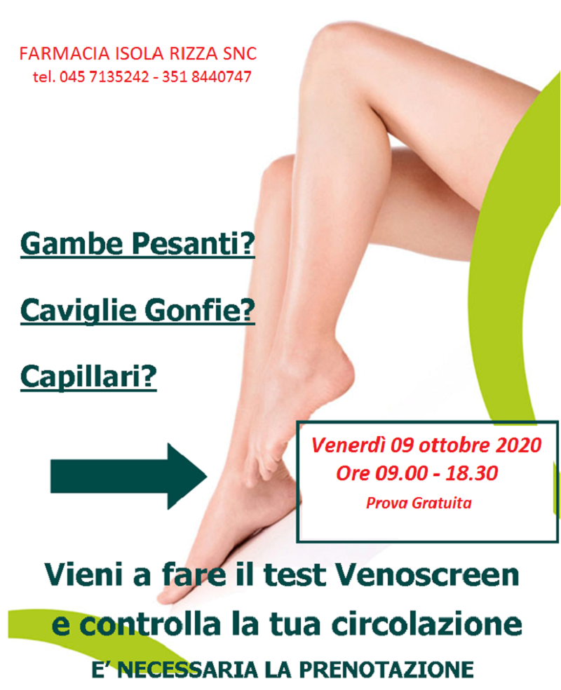 Screening Insufficienza Venosa - Farmacia Isola Rizza