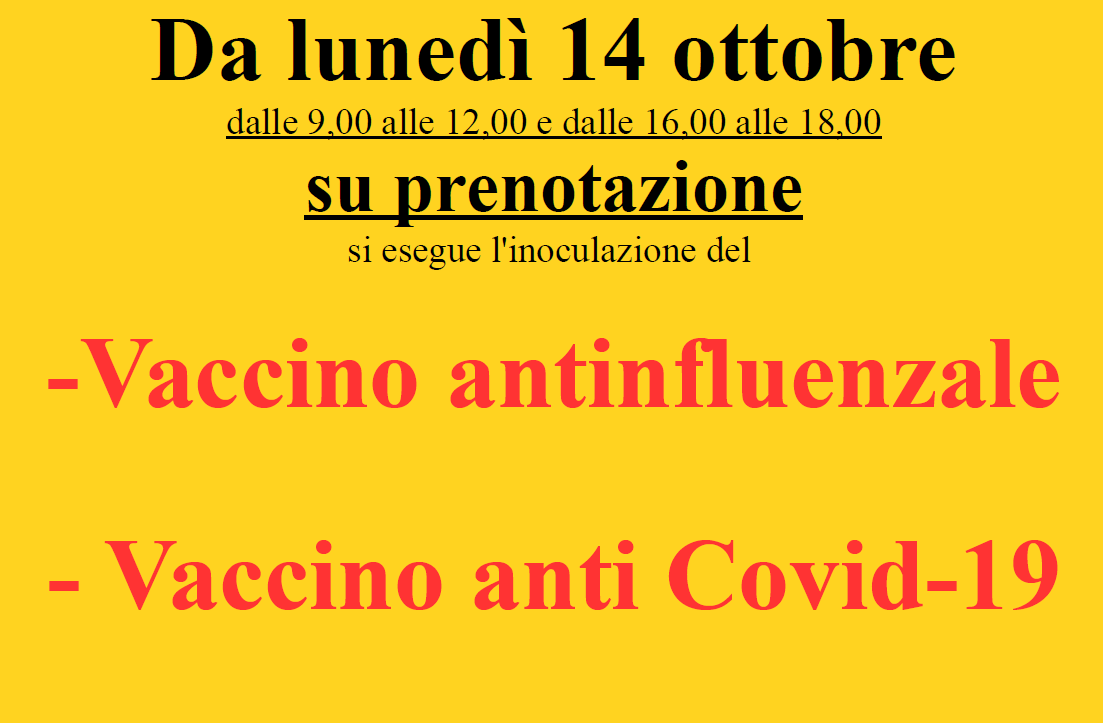 VACCINAZIONE ANTINFLUENZALE E ANTI COVID-19.